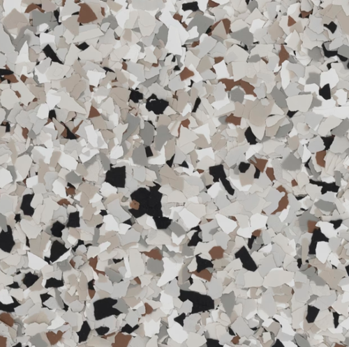 Coyote epoxy flake color sample