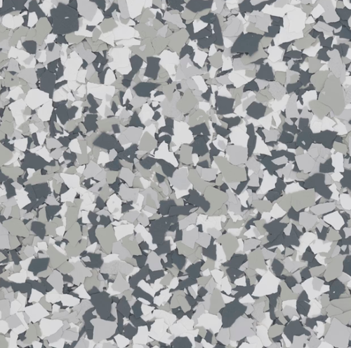Gravel epoxy flake color sample